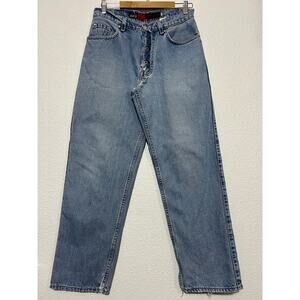 Vintage 90 Silver Tab Levis Loose Straight Leg Button Fly Jeans Size 31x29.5 USA